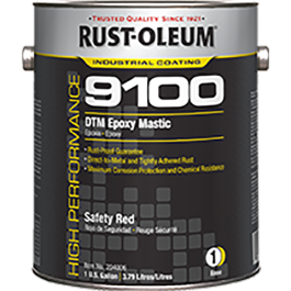 High Performance - 9100 System DTM Epoxy Mastic - Available Colors - 1 Gallon - Safety Red