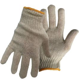 Light Weight Seamless Knit Cotton/Polyester Glove - Natural, Natural