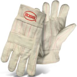 3-Ply Hot Mill Nap-Out Lined W Band Top Cuff Knuckle Strap, Natural, L 1JC3017