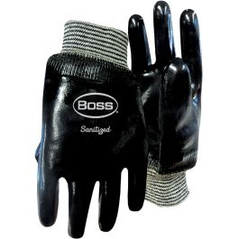 Black Heavyweight Neoprene with Interlock Liner and Smooth Grip, Black, L 1SN2510