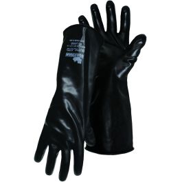 14" Long 14 Mil Butyl Rubber Glove with Smooth Grip, Black, L 1UB0014L