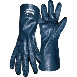 Fully Coated, Single Dipped Nitrile with Cotton Liner and Coarse Grip - 14" 1UH7014