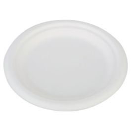 ChampWare Heavyweight Bagasse Dinnerware, Plate, Sugarcane, 6", White, 1,000/Carton
