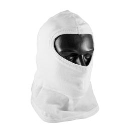 Double-Layer Nomex® Balaclava with Bib - Full Face, White, OS 202-112