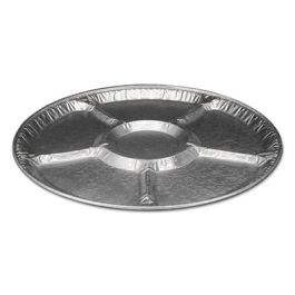 Aluminum Lazy Susan, 6 Compartments, 18" Diameter x 0.94" h, 25/Carton