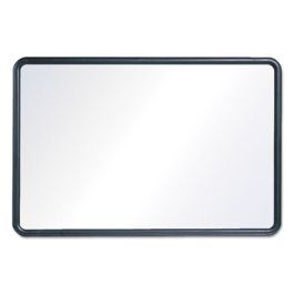Contour Dry Erase Board, 48" x 36", White Surface, Black Plastic Frame