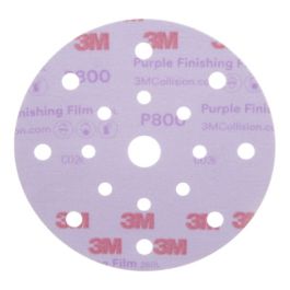 3M™ Hookit™ Purple Finishing Film Abrasive Disc 260L, 34781, 6 in, Dust Free, P800, 50 Discs/Carton, 4 Cartons/Case