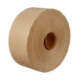 3M™ Water Activated Paper Tape 6147, Natural, Performance Reinforced, 3 in x 450 ft, 10/Case