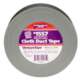 3M™ Venture Tape™ Extreme Cloth Duct Tape 1557, Silver, 48 mm x 55 m (1.88 in x 60.1 yd), 24/Case