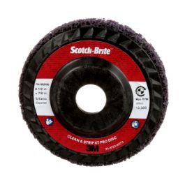 Scotch-Brite™ Clean and Strip XT Pro Disc, XO-DC, SiC Extra Coarse, Purple, 4-1/2 in x 7/8 in, Type 27, 10 ea/Case
