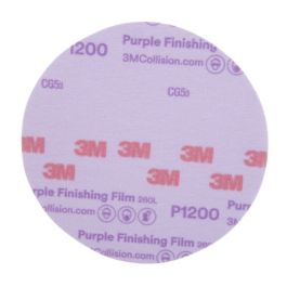 3M™ Hookit™ Purple Finishing Film Abrasive Disc 260L, 30668, 6 in, P1200, 50 discs per carton, 4 cartons per case