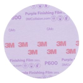 3M™ Hookit™ Purple Finishing Film Abrasive Disc 260L, 30671, 6 in, P600, 50 discs per carton, 4 cartons per case