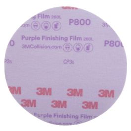 3M™ Hookit™ Purple Finishing Film Abrasive Disc 260L, 30670, 6 in, P800, 50 discs per carton, 4 cartons per case