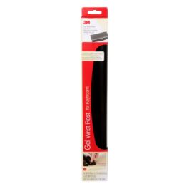 3M™ Gel Wrist Rest WR309LE, with Antimicrobial Product Protect, 25% Recycled Content, Leatherette, Blk 2.75 in x 18.0 in x 0.75 in