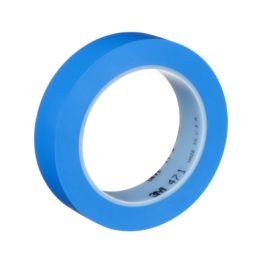 3M™ Vinyl Tape 471, Blue, 1 in x 36 yd, 5.2 mil, 36 Roll/Case, Individually Wrapped Conveniently Packaged