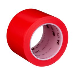 3M™ Vinyl Tape 471, Red, 3 in x 36 yd, 5.2 mil, 12 Roll/Case, Individually Wrapped Conveniently Packaged