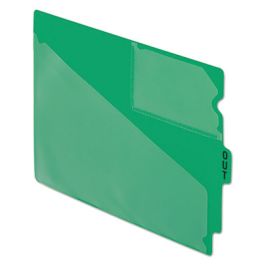 Colored Poly End Tab "Out" Guides, 1/3-Cut: Center Position, For Letter Size Files, Green, 50/Box