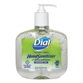 Antibacterial with Moisturizers Gel Hand Sanitizer, 16 oz Pump Bottle, Fragrance-Free