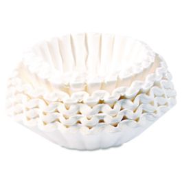 Commercial Coffee Filters, 12 Cup Size, Flat Bottom, 500/Bag, 2 Bags/Carton