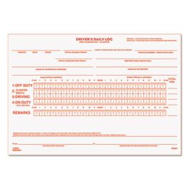 Driver's Daily Log Book with Daily Record and Hours Summary, Two-Part Carbonless, 7.88 x 5.5, 31 Forms Total