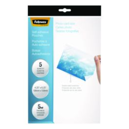 Self-Adhesive Laminating Pouches, 5 mil, 4.25" x 6.25", Gloss Clear, 5/Pack