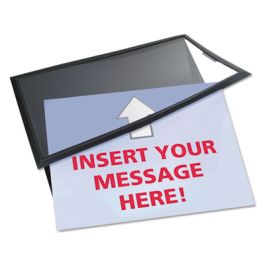 AdMat Counter-Top Sign Holder and Signature Pad, 8.5 x 11, Black