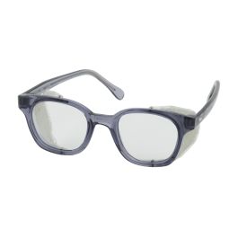 Full Frame Safety Glasses with Smoke Frame, Clear Lens and Anti-Scratch / Anti-Fog Coating, Smoke, OS 249-5907-400