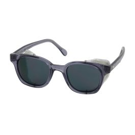 Full Frame Safety Glasses with Smoke Frame, Gray Lens and Anti-Scratch Coating, Smoke, OS 249-5907-401