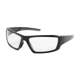 Full Frame Safety Glasses with Black Frame, Clear Lens and Anti-Scratch / Anti-Fog Coating, Black, OS 250-47-0020