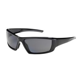 Full Frame Safety Glasses with Black Frame, Polarized Gray Lens and Anti-Scratch / Anti-Fog Coating, Black, OS 250-47-0041