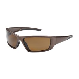 Full Frame Safety Glasses with Brown Frame, Polarized Brown Lens and Anti-Scratch / Anti-Fog Coating, Brown, OS 250-47-1042