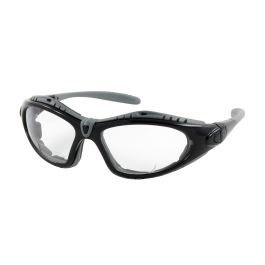 Full Frame Safety Readers with Black Frame, Foam Padding, Clear Lens and Anti-Scratch / Anti-Fog Coating - +1.50 Diopter, Black, OS 250-51-0015