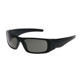 Full Frame Safety Glasses with Black Frame, Gray Lens and Anti-Scratch / Anti-Fog Coating, Black, OS 250-53-0021