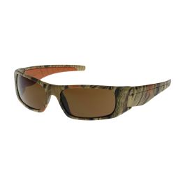 Full Frame Safety Glasses with Camouflage Frame, Brown Lens and Anti-Scratch / Anti-Fog Coating, Camouflage, OS 250-53-1024