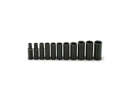 11 Pieces—6 Pt. Deep Impact Socket Set, 1/2" Drive Size, 11 Pieces 412