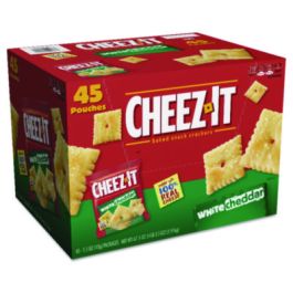 Cheez-it Crackers, 1.5 oz Bag, White Cheddar, 45/Carton