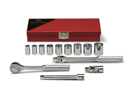 13 Pieces—6 Pt. Standard Socket Set, 3/8" Drive Size, 13 Pieces 329