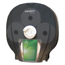 Tandem High Capacity Bath Tissue Dispenser, 6.3 x 13.2 x 15.2, Smoked Gray