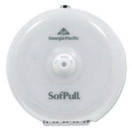 SofPull Mini Centerpull Single-Roll Bath Tissue Dispenser, 8.75 x 7 x 9, White