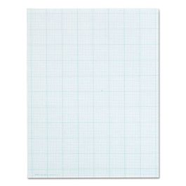 Cross Section Pads, Cross-Section Quadrille Rule (10 sq/in, 1 sq/in), 50 White 8.5 x 11 Sheets