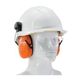 Hi-Vis Cap Mounted Ear Muff - NRR 20, Hi-Vis Orange, OS 262-AEK010-HV