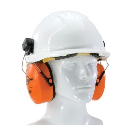 Hi-Vis Cap Mounted Ear Muff - NRR 24, Hi-Vis Orange, OS 262-AEK020-HV