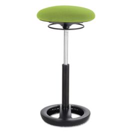 Twixt Extended-Height Ergonomic Chair, Supports 250 lb, 22" to 32" Seat Height, Green Seat, Black Base