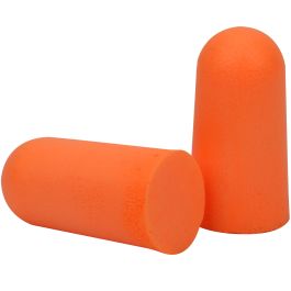 Disposable Soft Polyurethane Foam Ear Plugs - NRR 32, Orange, OS 267-HPF210
