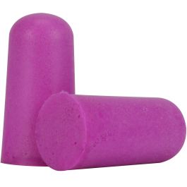 Compact Disposable Soft Polyurethane Foam Ear Plugs - NRR 28, Purple, OS 267-HPF310