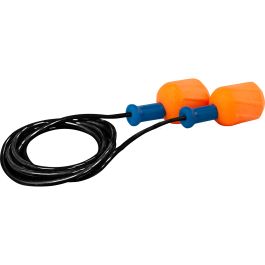 Disposable Soft Polyurethane Foam Corded Ear Plugs - NRR 30, Orange, OS 267-HPF610C