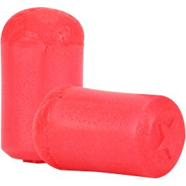 Disposable Soft Polyurethane Foam Ear Plugs - NRR 30, Red, OS 267-HPF710
