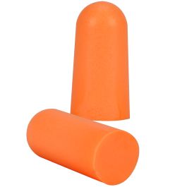 Disposable Soft Polyurethane Foam Ear Plugs - NRR 33, Orange, OS 267-HPF810