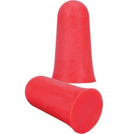 Disposable Soft Polyurethane Foam Ear Plugs - NRR 33, Red, OS 267-HPF910