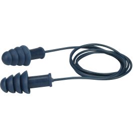 Metal Detectable Reusable TPR Corded Ear Plugs - NRR 27, Blue, OS 267-HPR410D